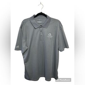 Adidas gray short sleeve golf polo shirt. Myrtlewood. XL